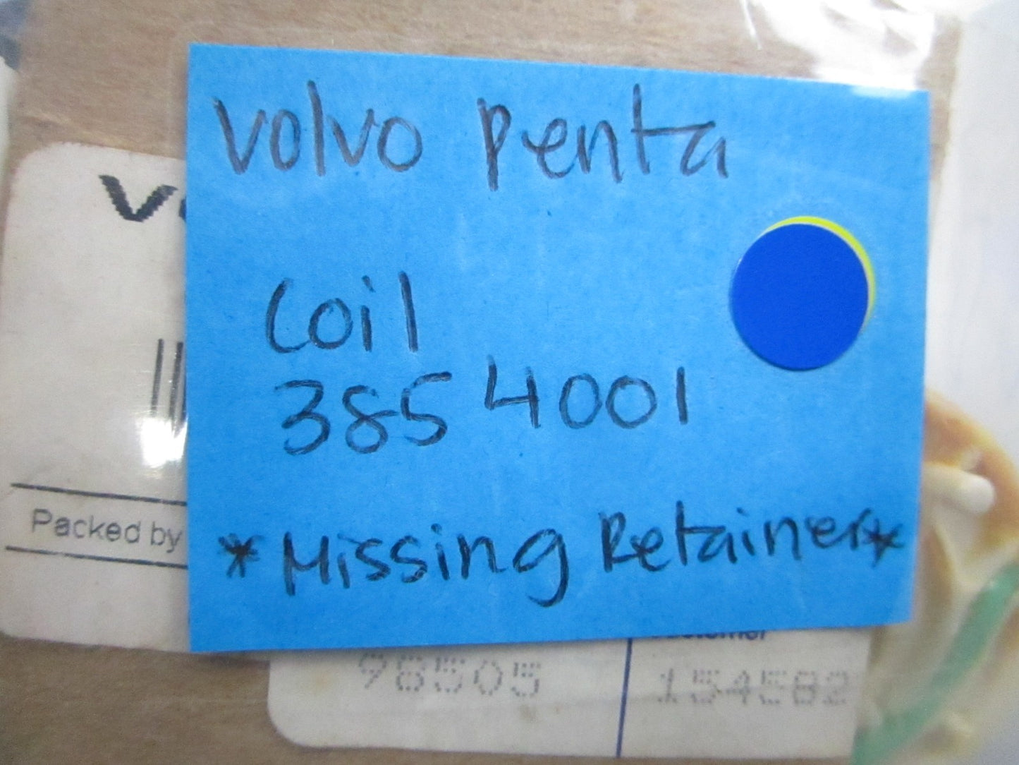 *NEW OEM* 0810 Volvo Penta Coil *Missing Retainer* 3854001