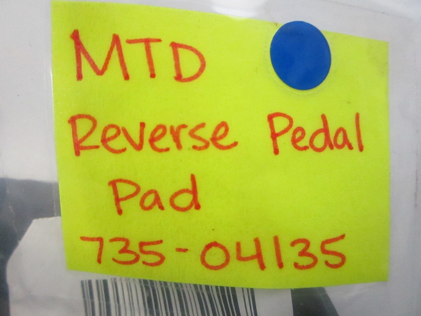 NEW OEM 735-04135 MTD Reverse Pedal Pad 0810