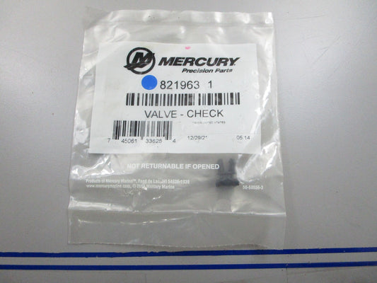 *NEW OEM* 0810 Mercury Quicksilver Check Valve 821963 1