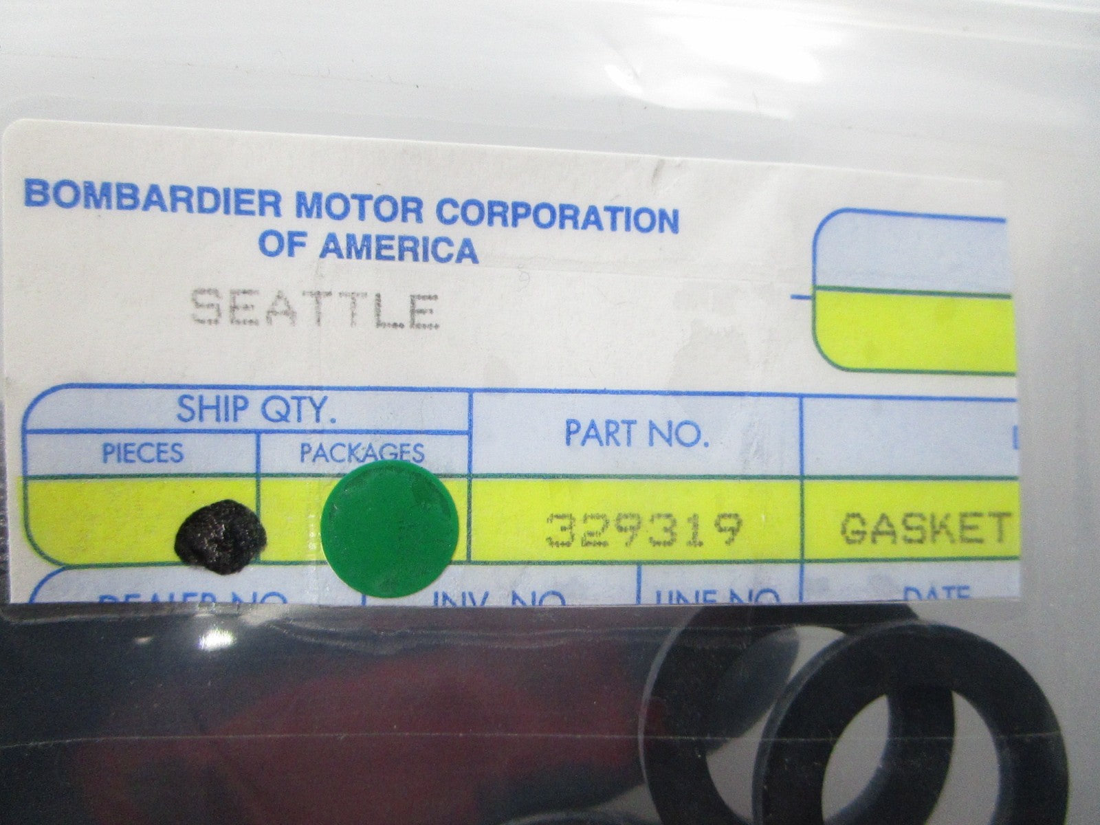 NEW OEM (LOT OF 5) 329319 0329319 OMC Johnson Evinrude Gasket 0810