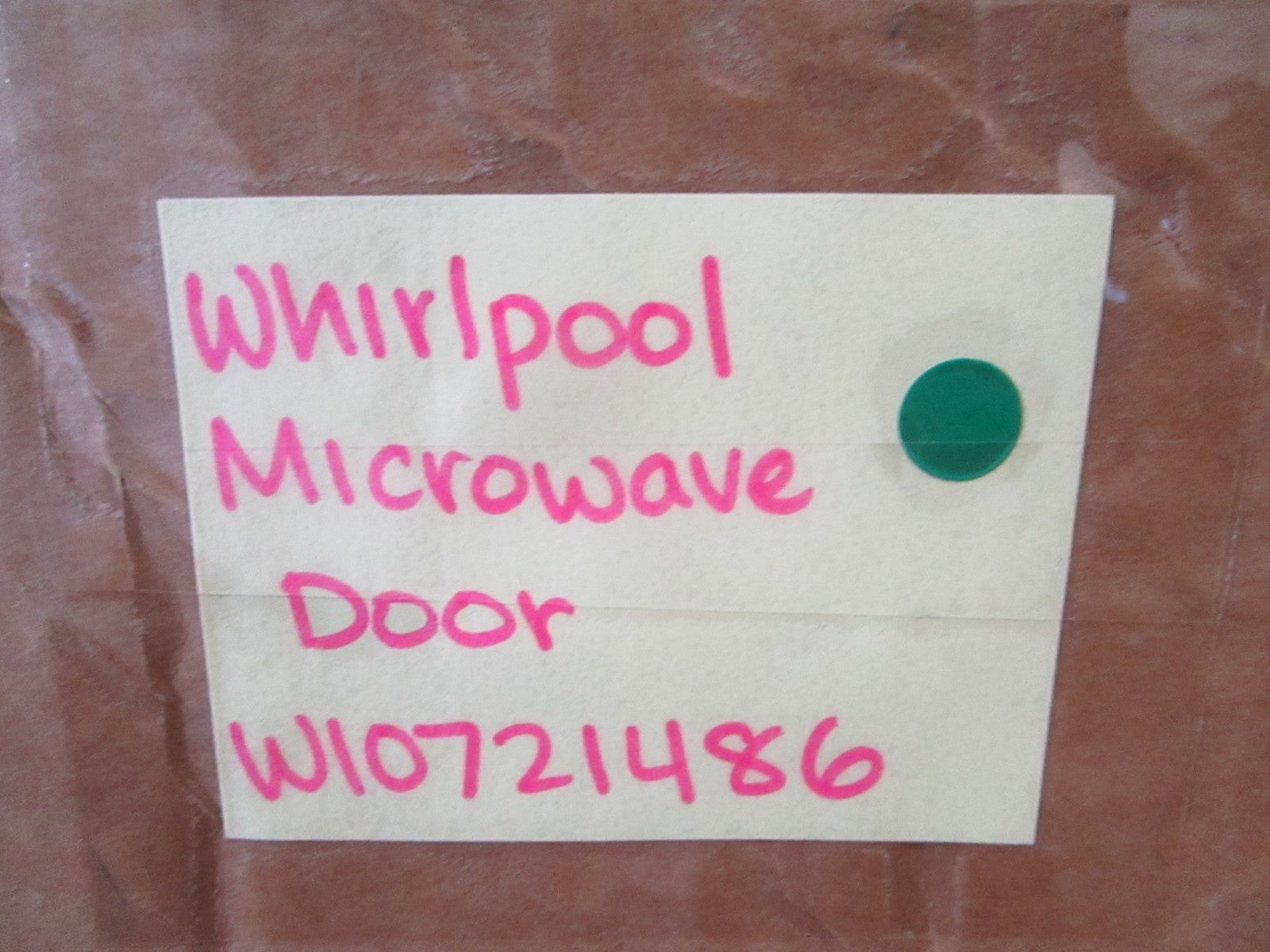 NEW OEM W10721486 Whirlpool Microwave Door 0820