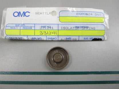 NEW OEM 331241 0331241 OMC Johnson Evinrude Isolator 0810