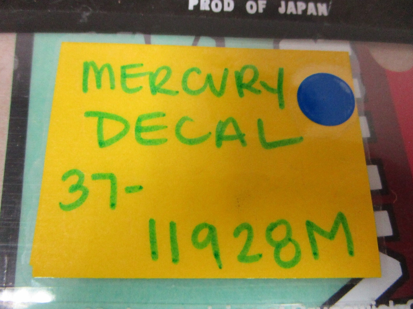 *NEW OEM* 0720 Mercury Quicksilver Decal 37-11928M