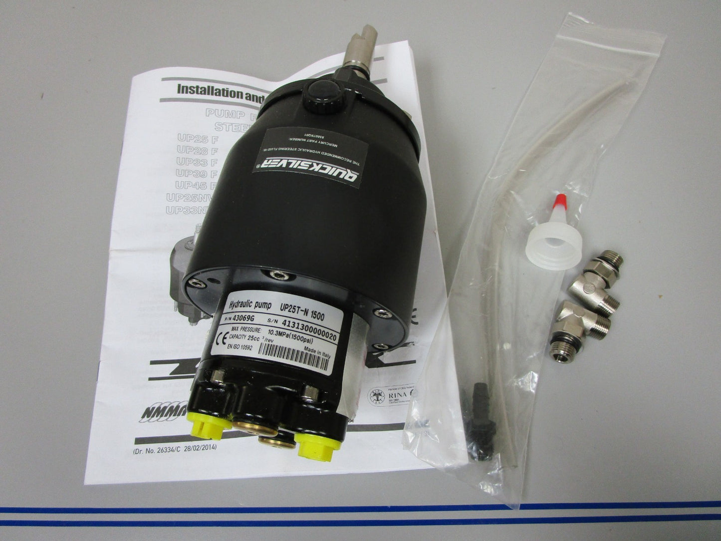 *NEW OEM* 0720 UFlex Mercury Tilt Mount Helm Hydraulic Pump UP25T-N 1500