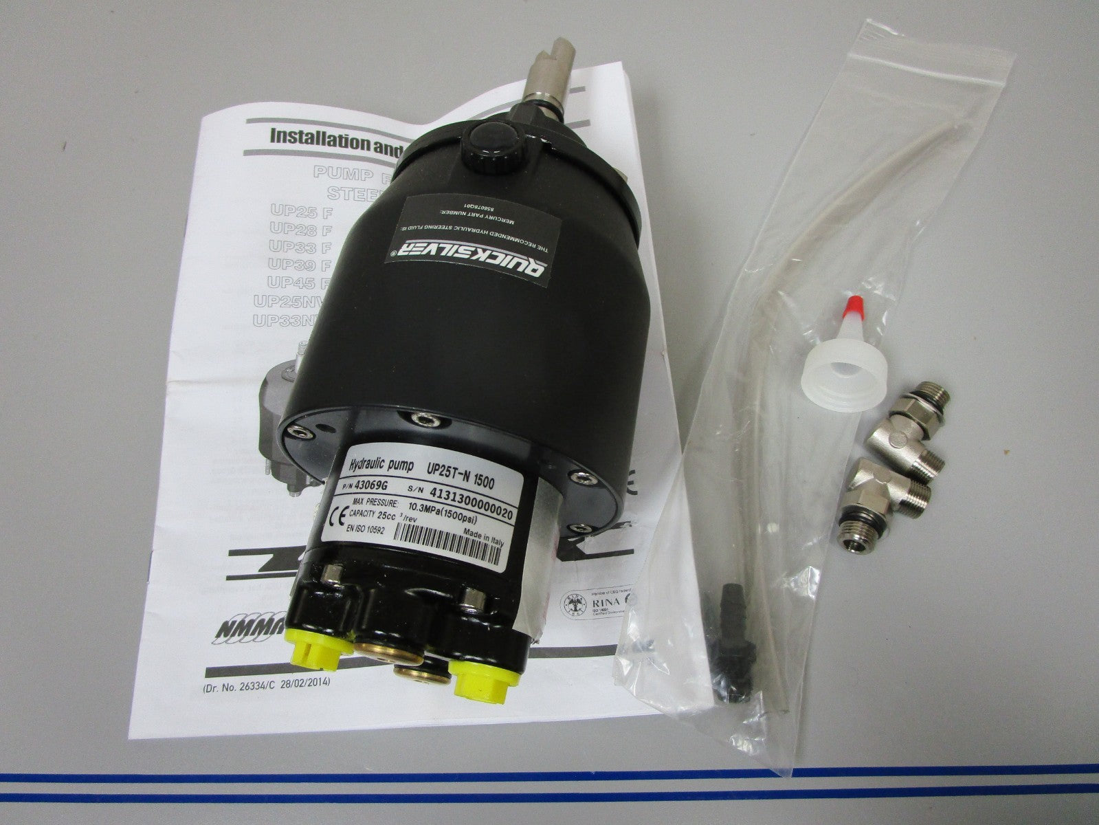 *NEW OEM* 0720 UFlex Mercury Tilt Mount Helm Hydraulic Pump UP25T-N 1500