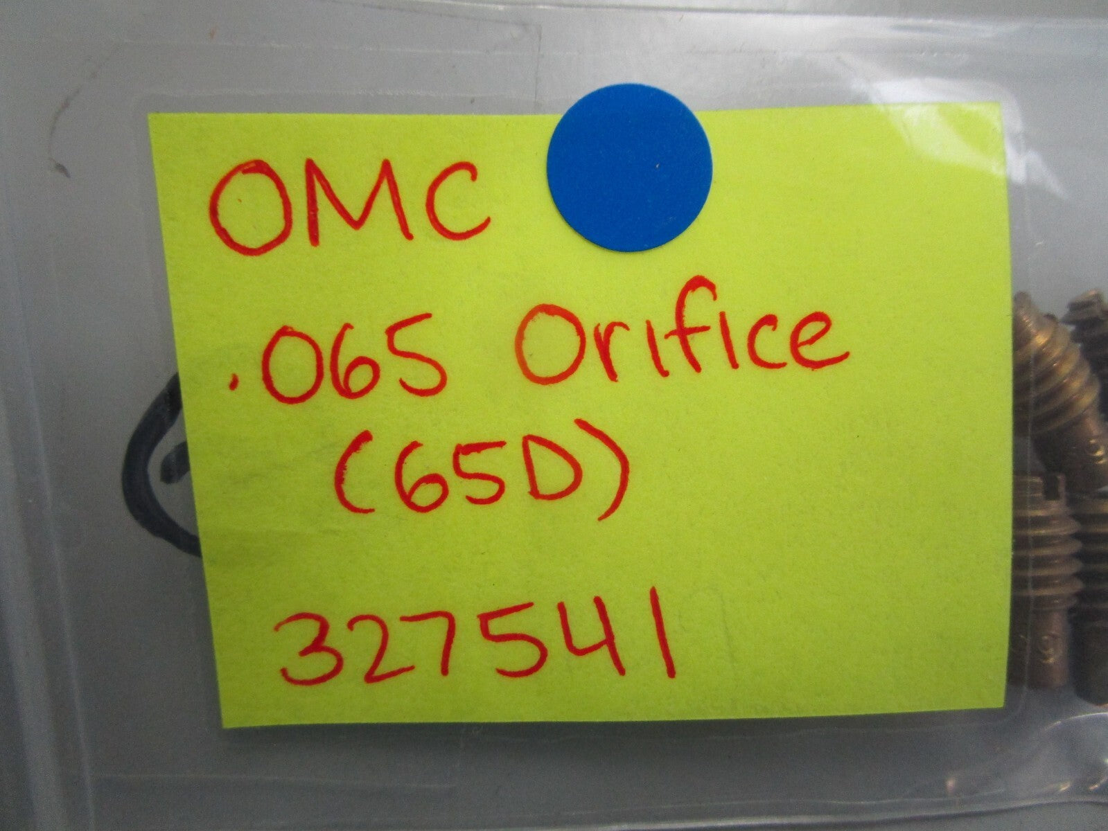 *NEW OEM* 0820 OMC Johnson Evinrude .065 Orifice (65D) 327541 0327541