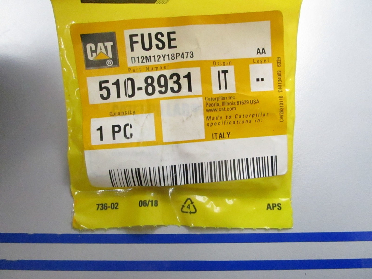 *NEW OEM* 0810 CAT 150A Fuse 510-8931