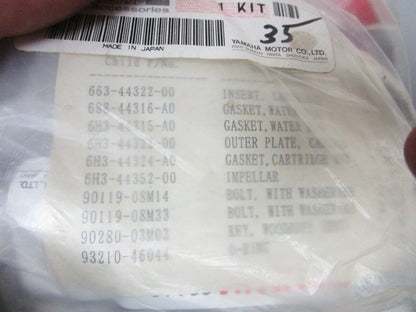 *NEW OEM* 0720 Yamaha Water Pump Impeller Kit 6H3-W0078-02-00