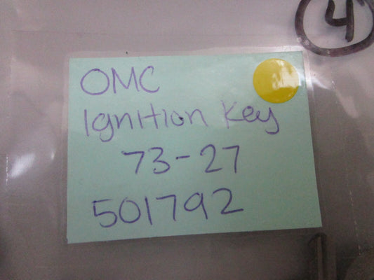 *NEW OEM* 0810 OMC Johnson Evinrude Ignition Key 73-27 501792 0501792
