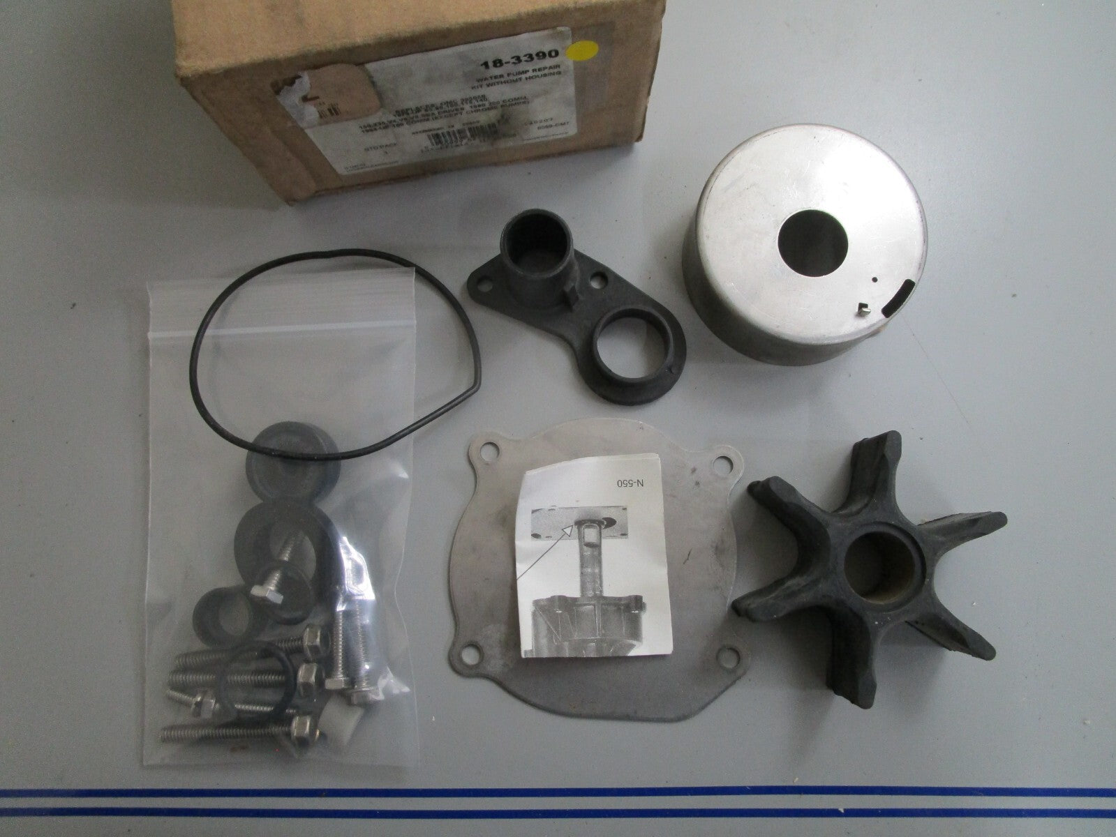 *NEW* 0820 Sierra Water Pump Repair Kit w/o Housing 18-3390 Replaces: 395060