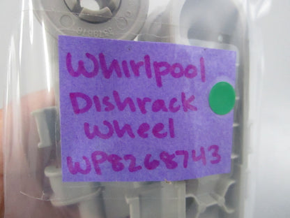 NEW OEM WP8268743 Whirlpool Dishrack Wheel 0810