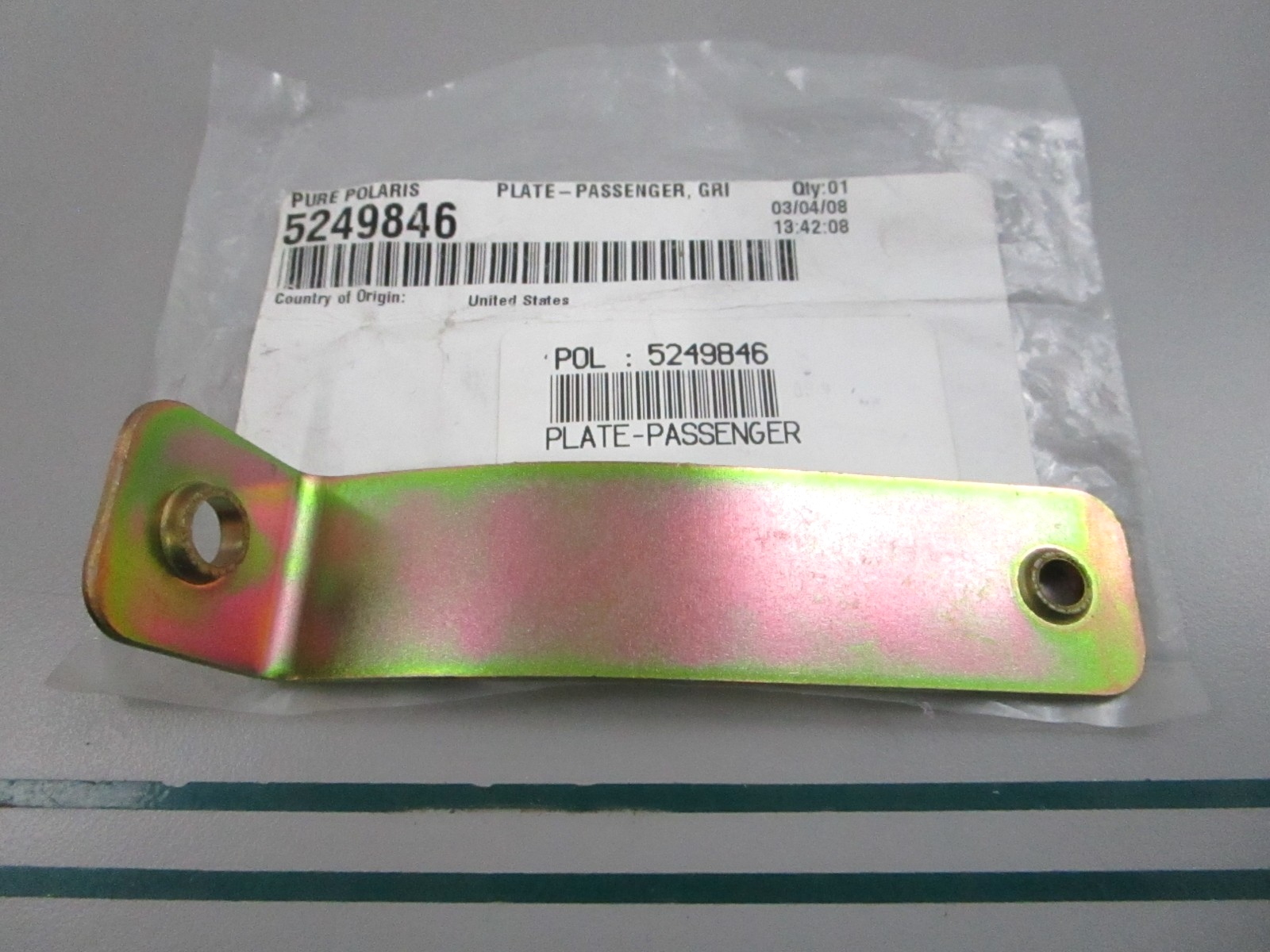 NEW OEM 5249846 Polaris Passenger Plate 0810