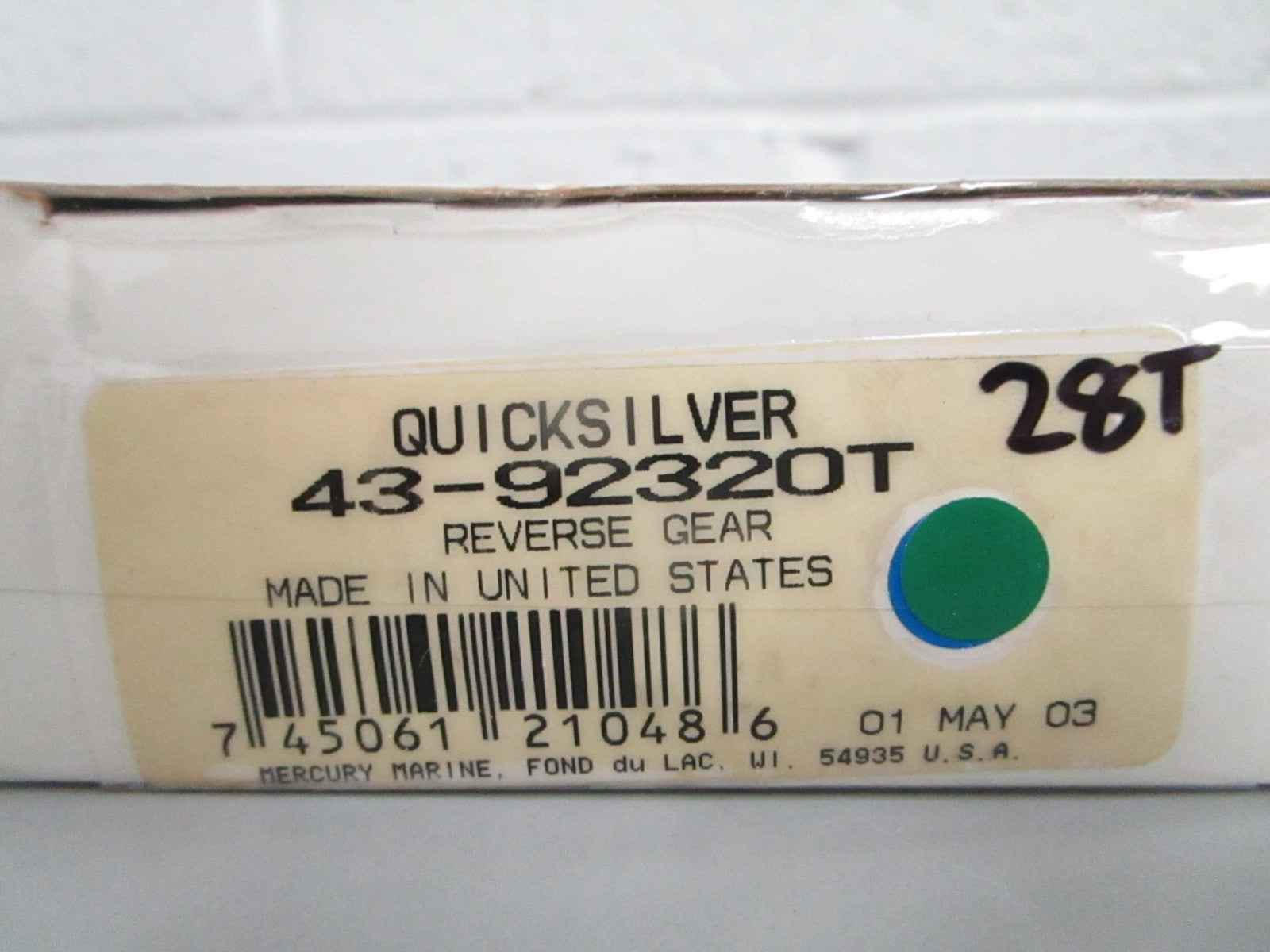 NEW OEM 43-92320T Mercury Quicksilver 28T Reverse Gear 0820