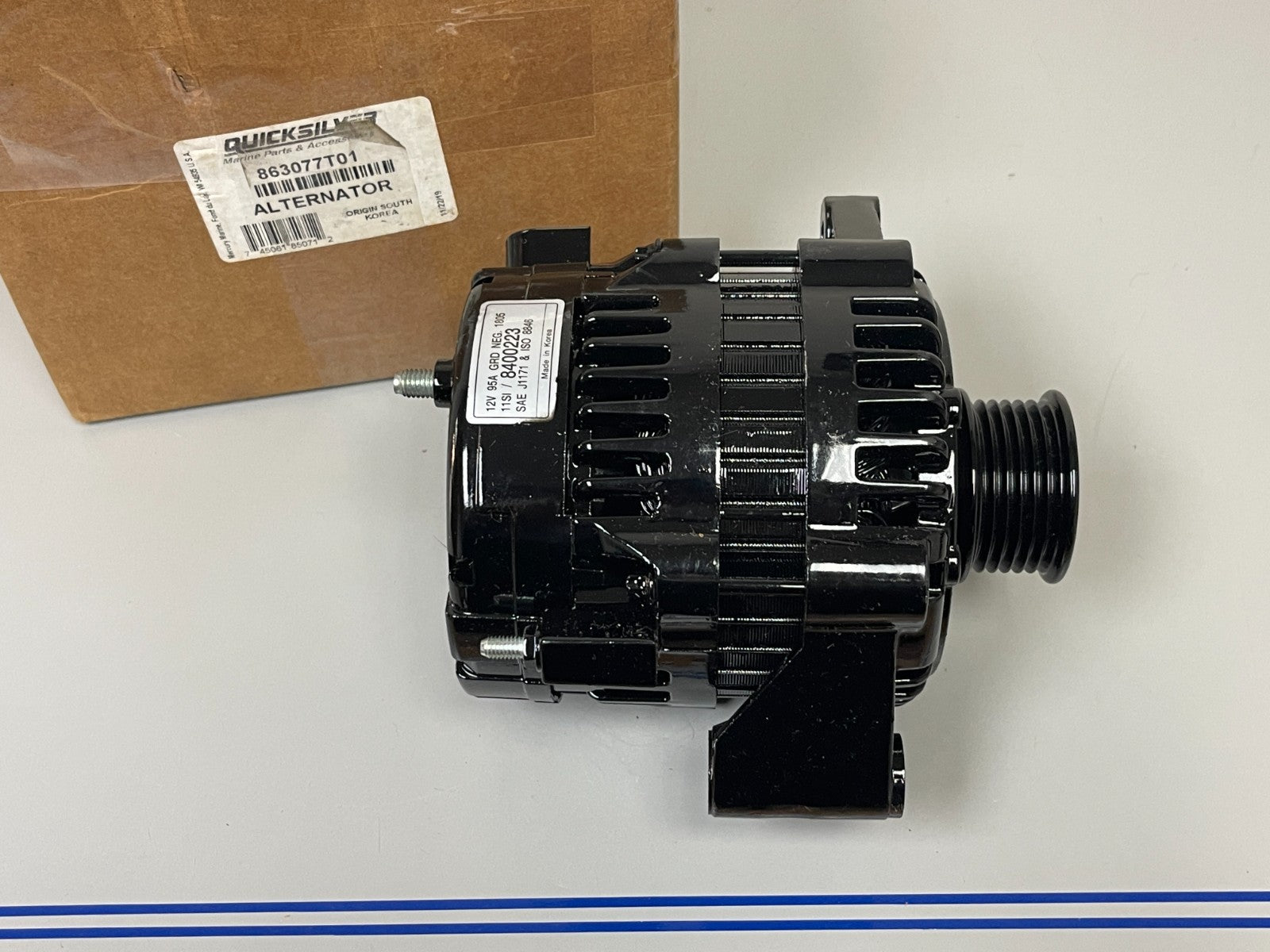 NEW OEM 863077T01 Mercury Mercruiser 12V 95A SAE J1171 Alternator 0720