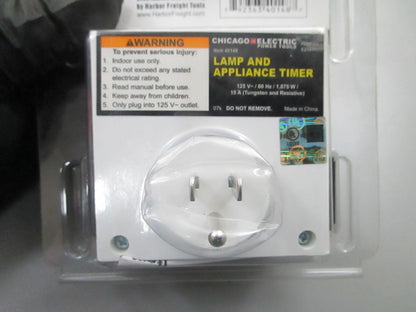 *NEW* 0810 Chicago Electric Lamp & Appliance Timer 40148