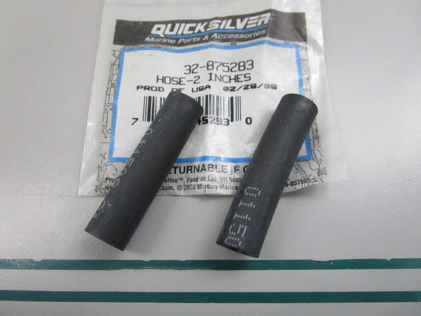 NEW OEM (LOT OF 2) 32-875283 Mercury Quicksilver 2" Hose 0810