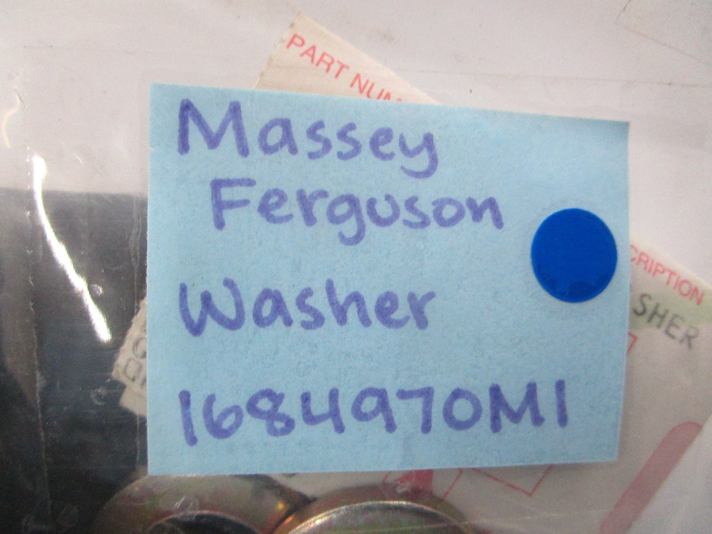 NEW OEM (LOT OF 3) 1684970M1 Massey Ferguson Washer 0810