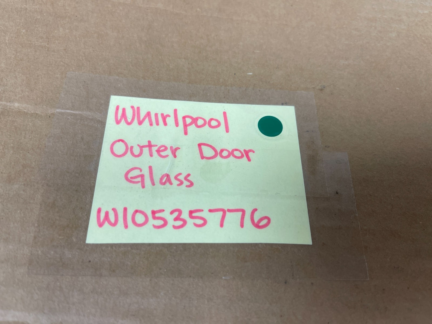 NEW OEM W10535776 Whirlpool Outer Door Glass 0820