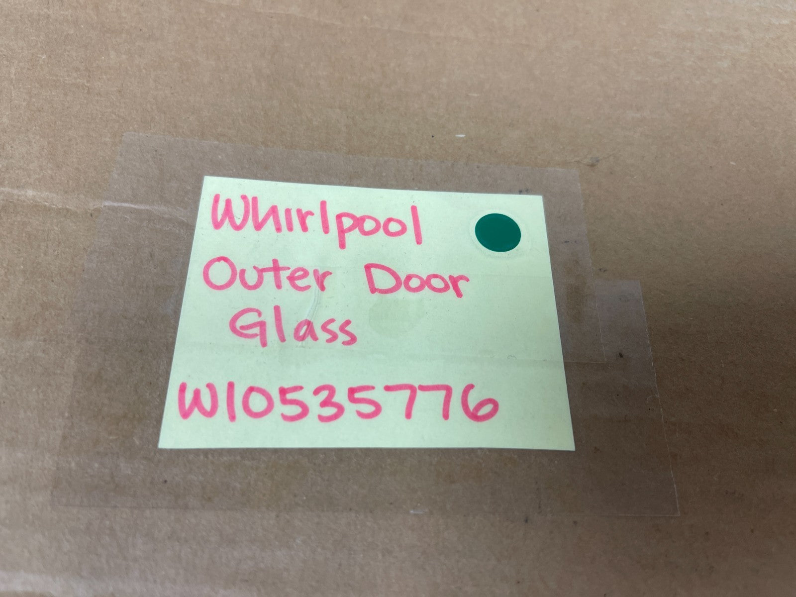 NEW OEM W10535776 Whirlpool Outer Door Glass 0820