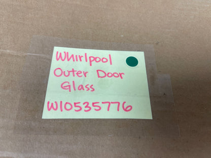 NEW OEM W10535776 Whirlpool Outer Door Glass 0820