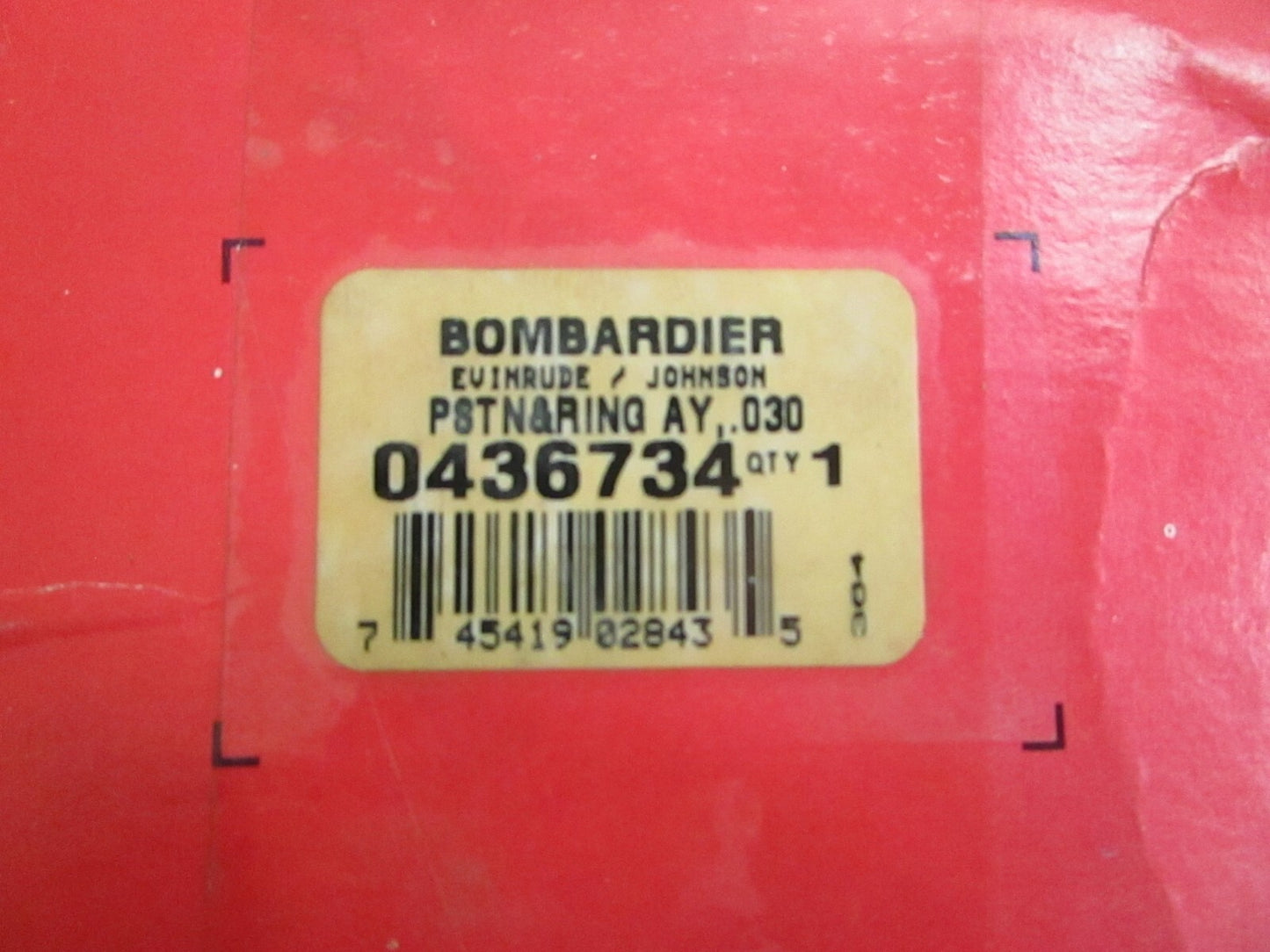 *NEW OEM* 0820 OMC Johnson Evinrude Piston & Ring Assy 436734 0436734