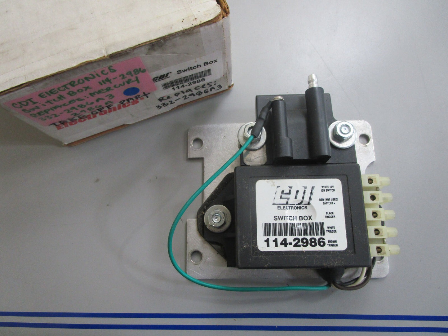 *NEW* 0820 CDI Electronics Switch Box 114-2986 Replaces: Mercury 332-2986A3