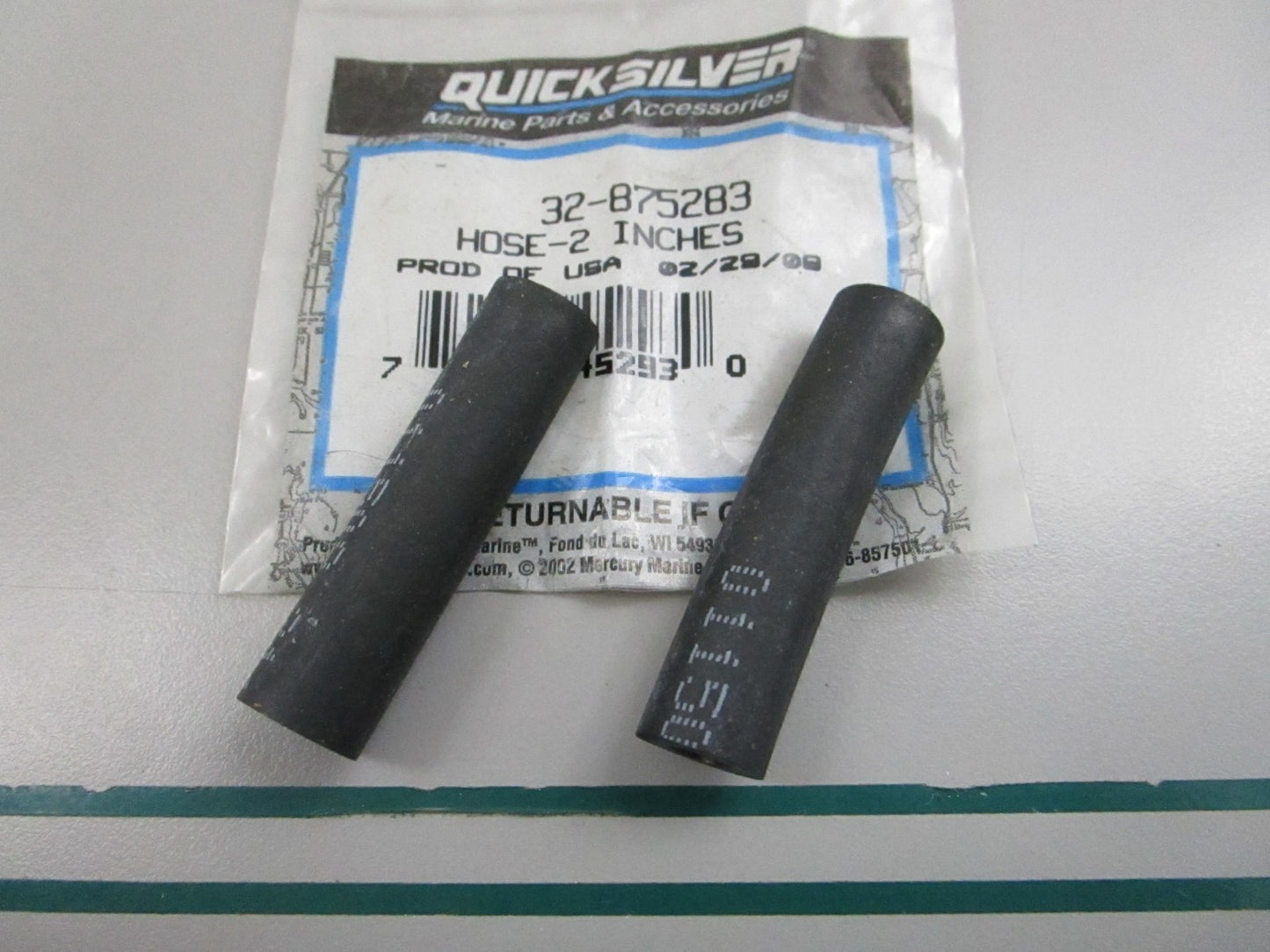 NEW OEM (LOT OF 2) 32-875283 Mercury Quicksilver 2" Hose 0810