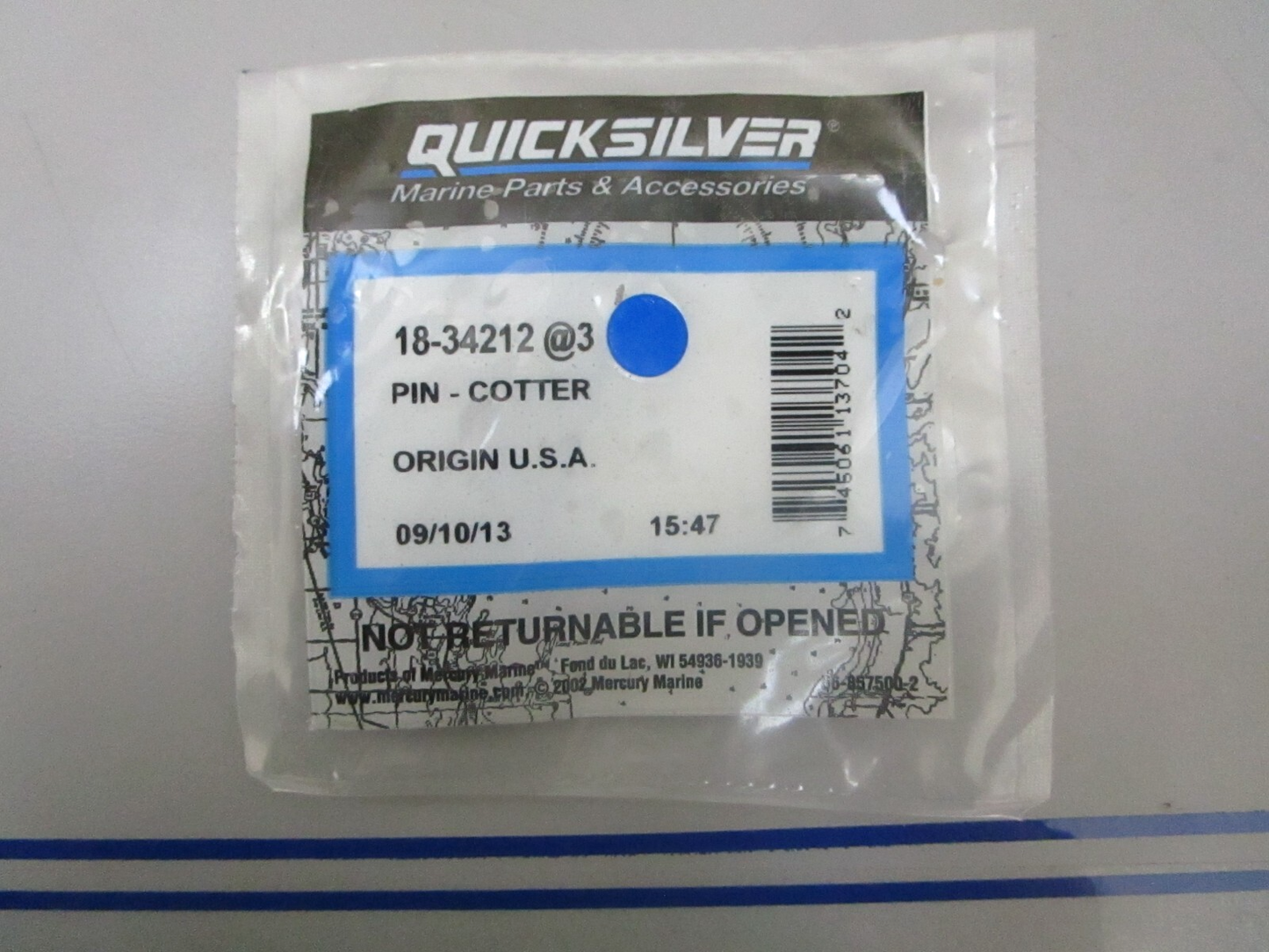*NEW OEM* (LOT OF 3) 0780 Mercury Quicksilver Cotter Pin 18-34212