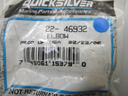 *NEW OEM* 0810 Mercury Quicksilver Elbow 22-46932