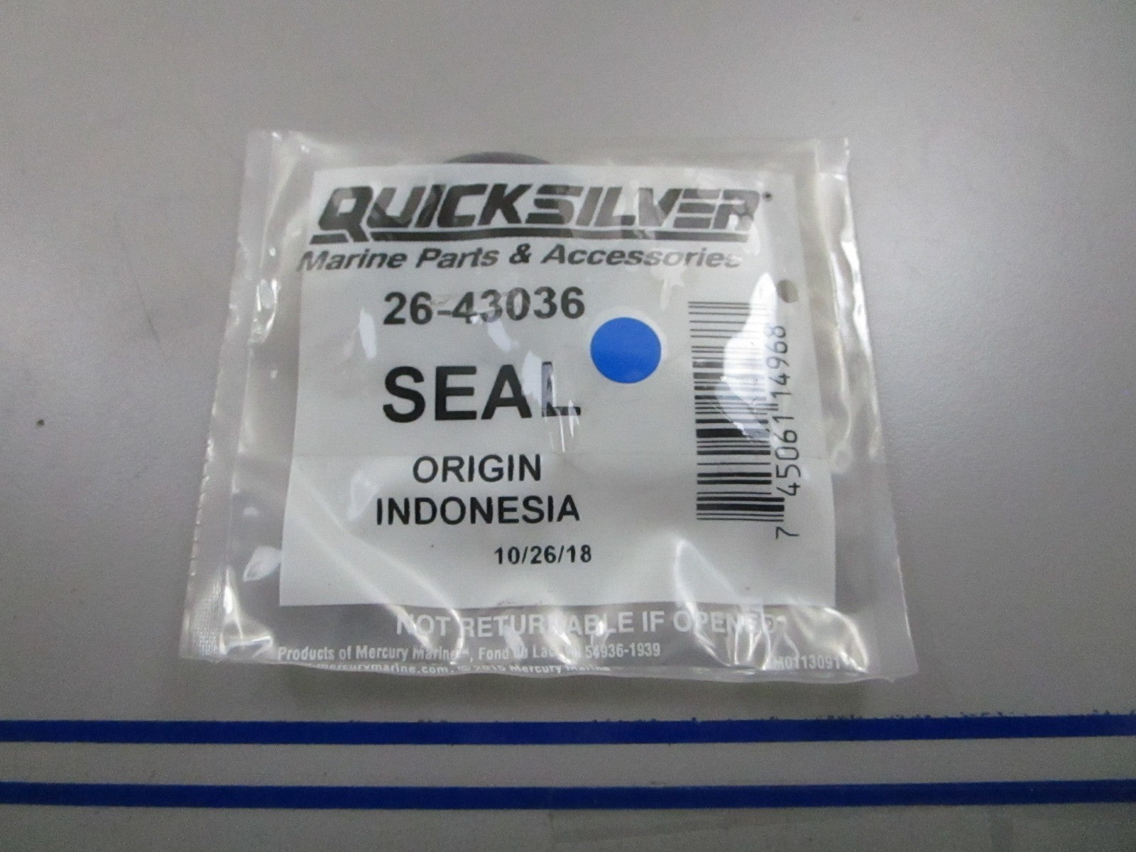 *NEW OEM* 0810 Mercury Quicksilver Seal 26-43036
