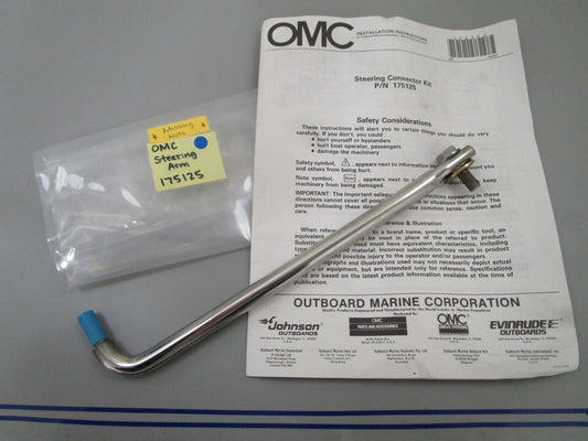 *NEW OEM* 0810 OMC Johnson Evinrude Steering Arm *Missing Nuts* 175125 0175125