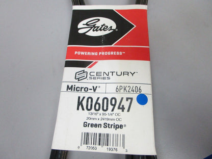 NEW K060947 Gates Micro-V Green Stripe 13/16" x 95 ¼" Serpentine Belt 0720