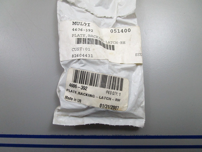 *NEW OEM* 0810 Arctic Cat Latch Backing Plate 4606-392