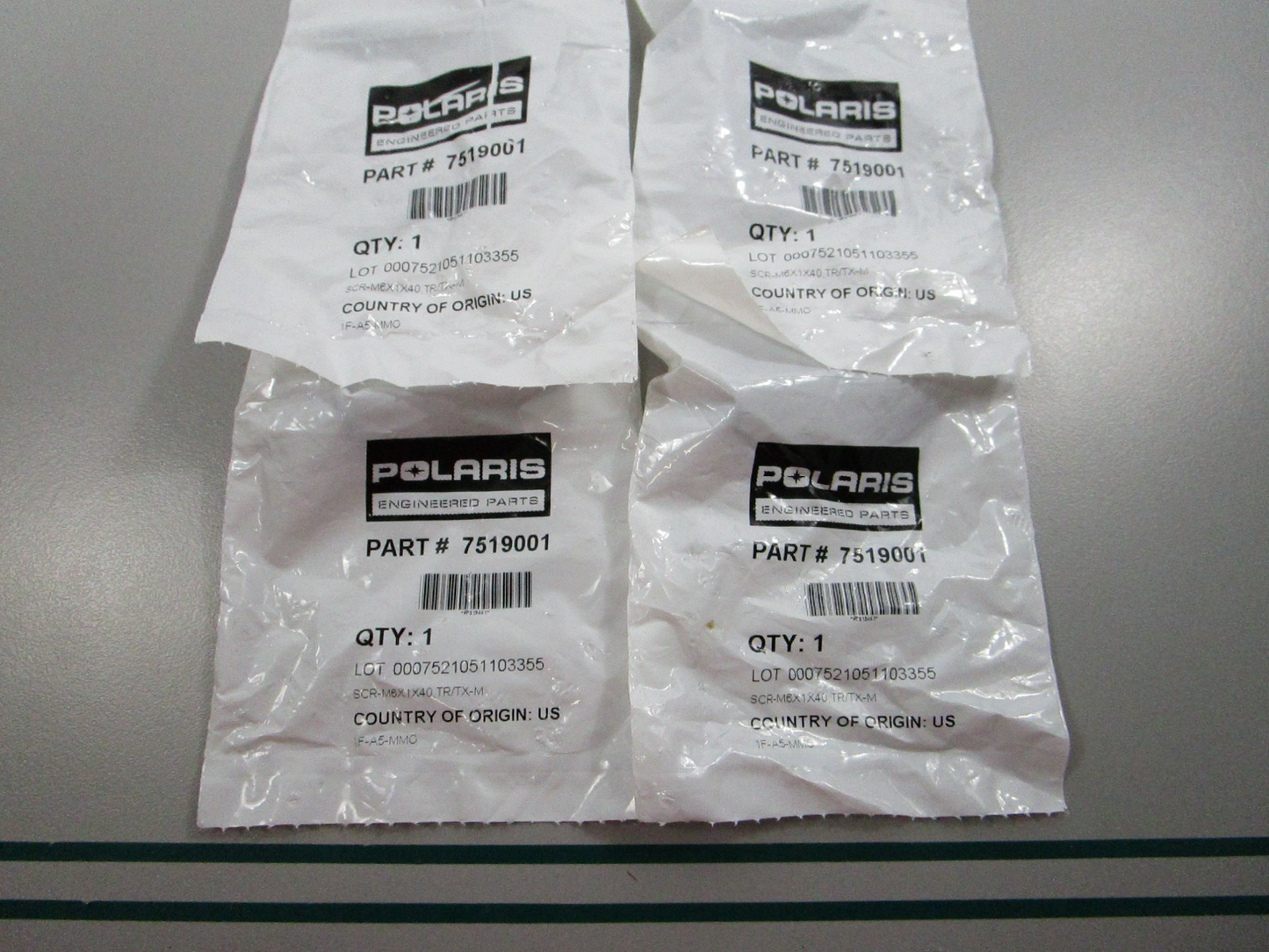 NEW OEM (LOT OF 4) 7519001 Polaris Screw 0810