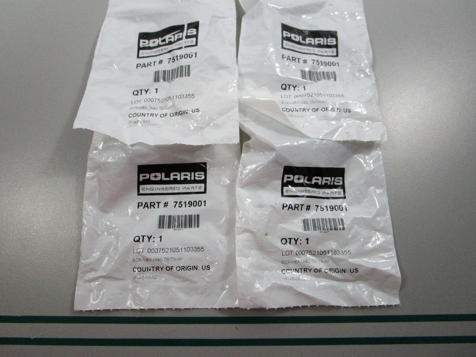 NEW OEM (LOT OF 4) 7519001 Polaris Screw 0810