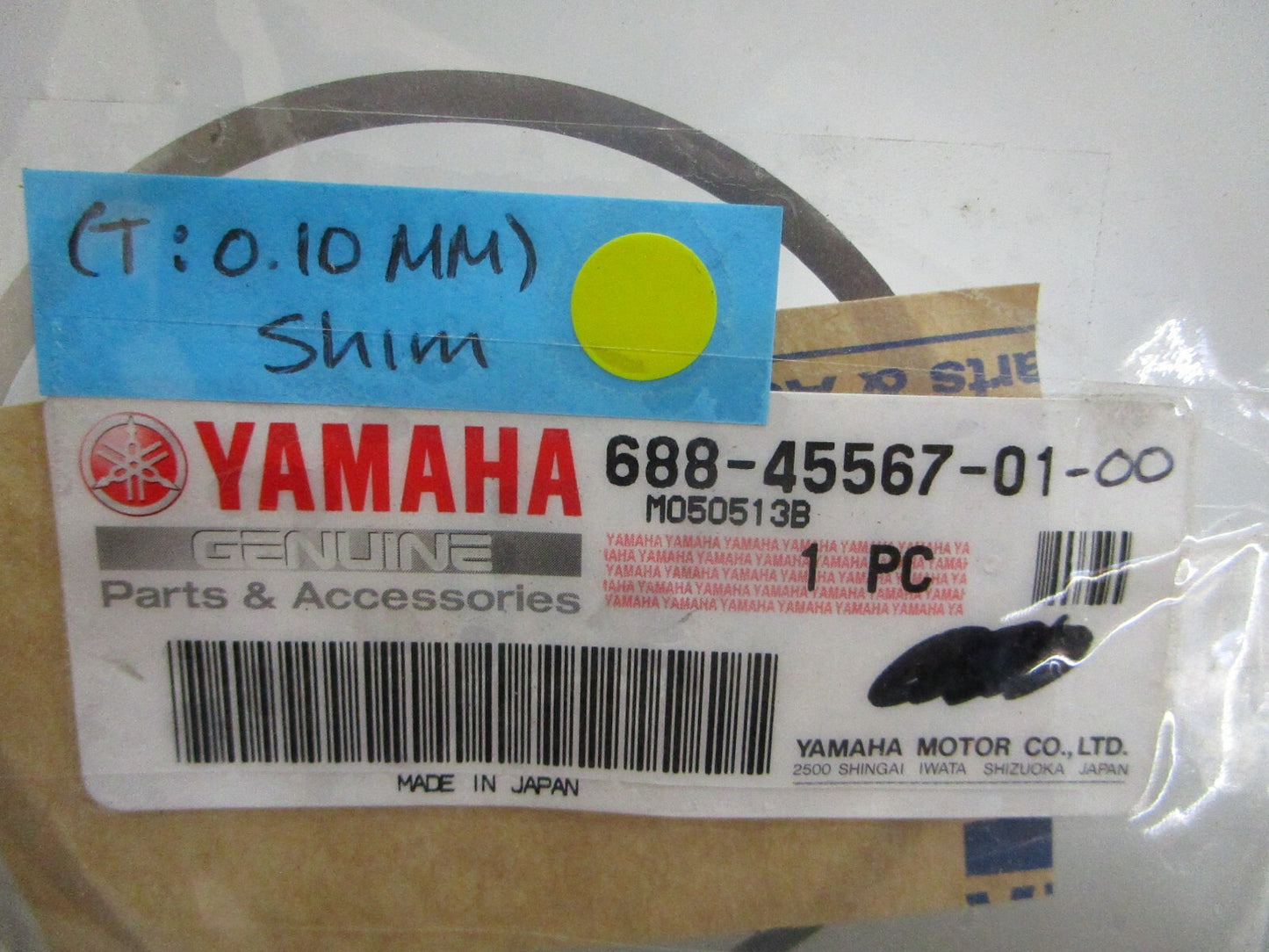 *NEW OEM* 0810 Yamaha (T:0.10MM) Shim 688-45567-01-00