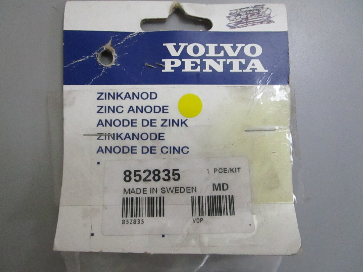 *NEW OEM* 0820 Volvo Penta Zinc Anode 852835