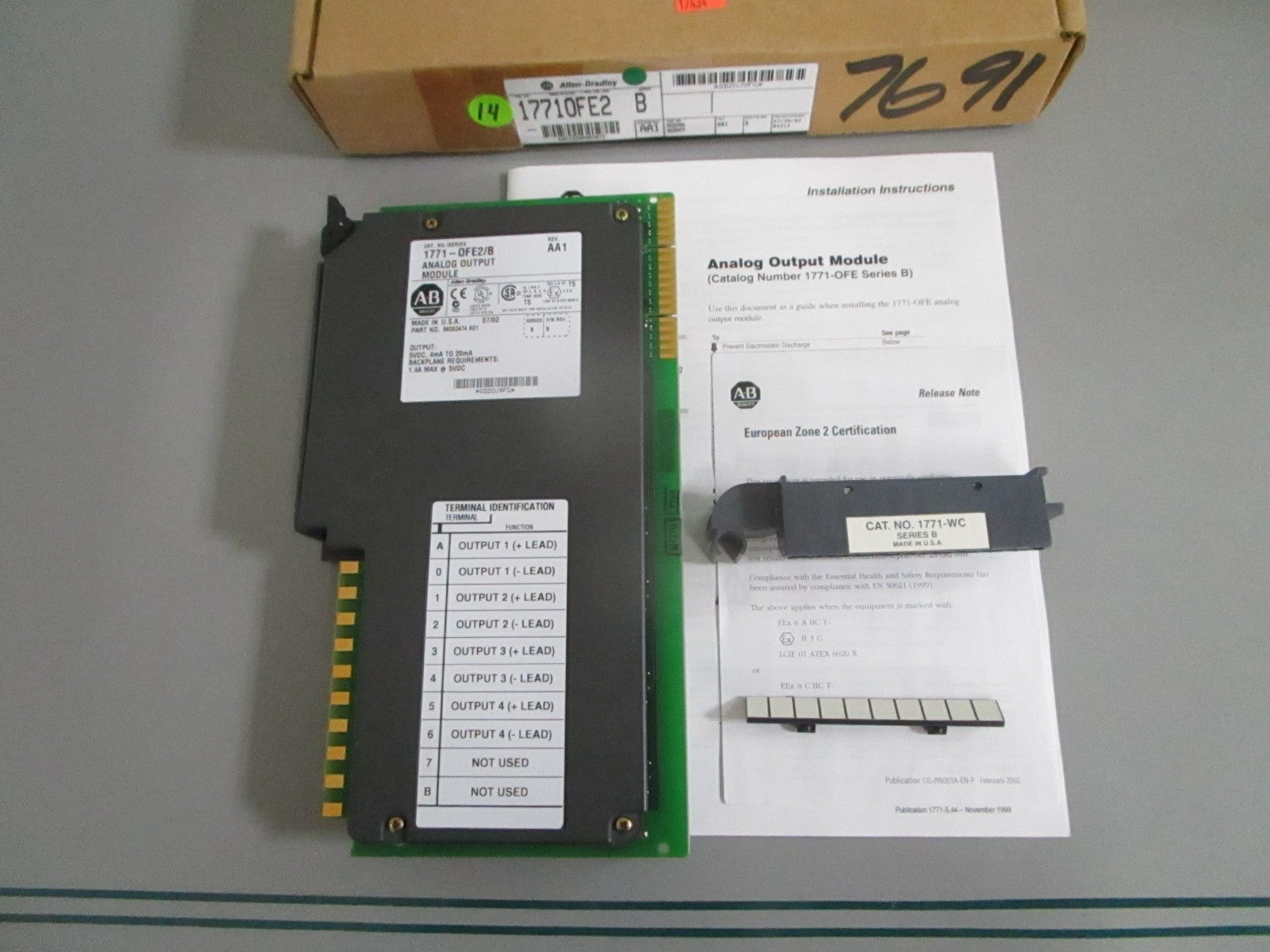 Allen-Bradley 1771-OFE2 PLC-5 4-Ch Analog Output 4-20mA Module NEW OEM 0820
