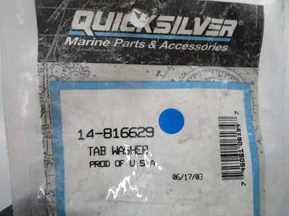 NEW OEM Mercury Quicksilver 14-816629 Tab Washer 0810