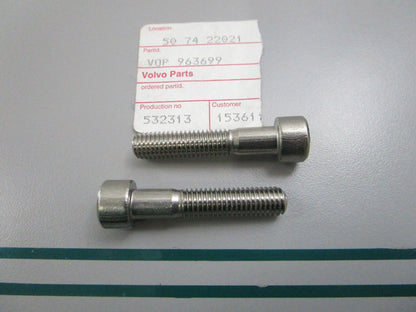 NEW OEM (LOT OF 2) 963699 Volvo Penta Screw 0810