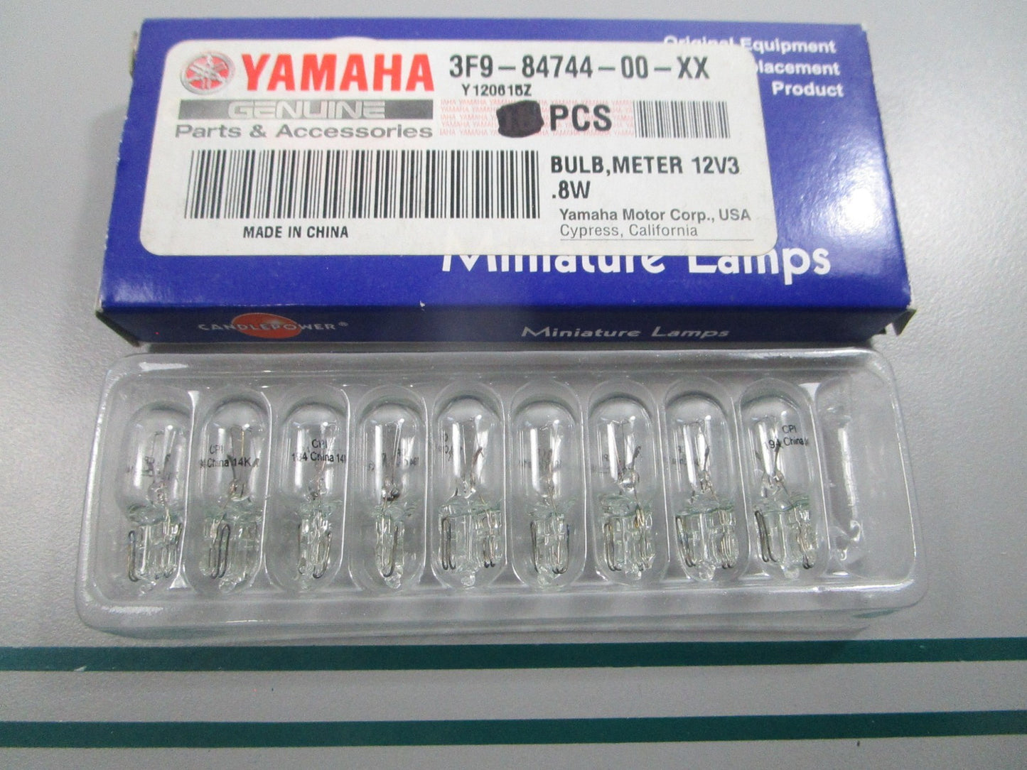 NEW OEM (LOT OF 9) 3F9-84744-00-XX Yamaha 12V 3.8W Meter Bulb 0810
