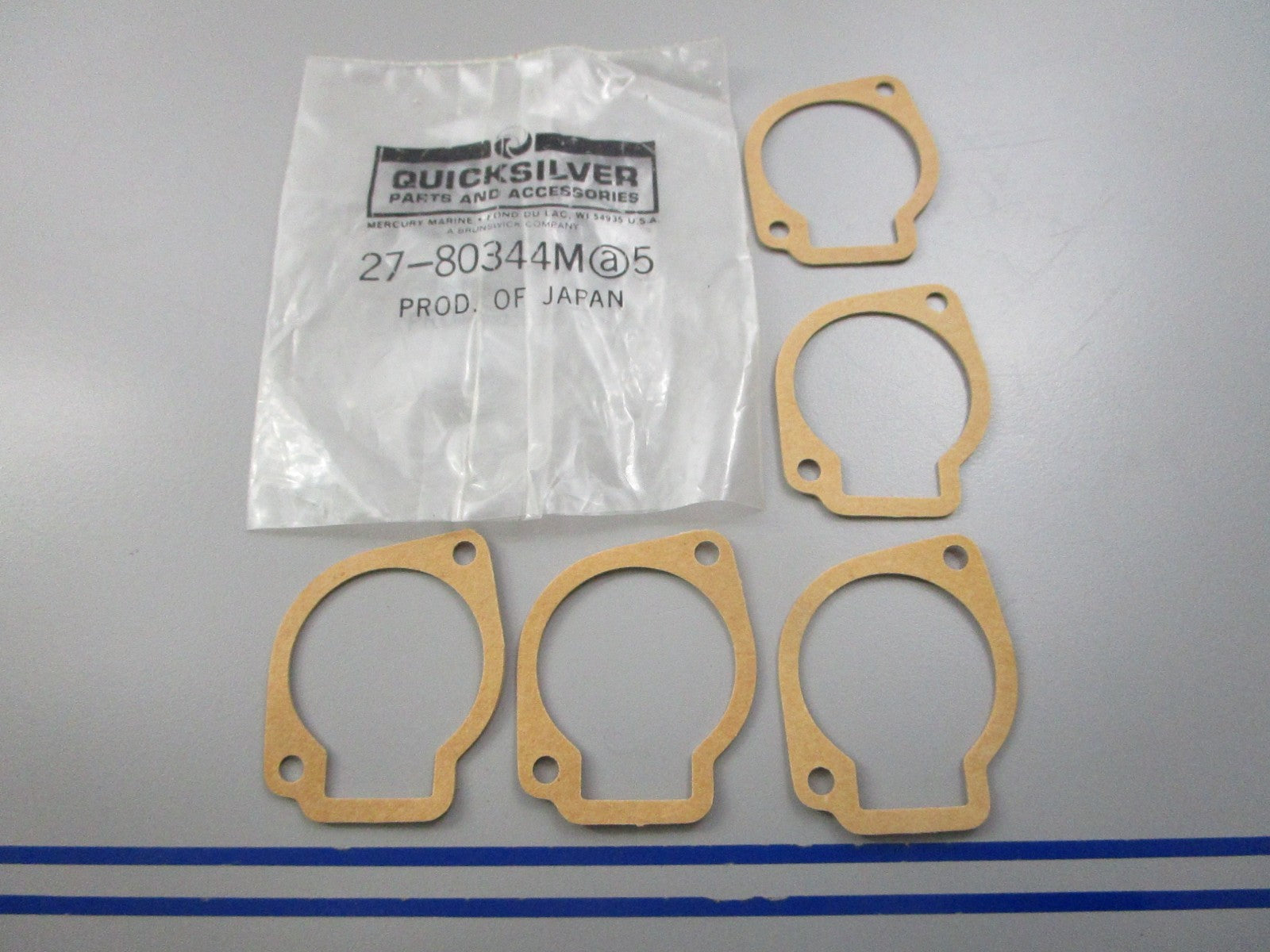NEW OEM (LOT OF 5) 27-80344M Mercury Quicksilver Gasket 0810