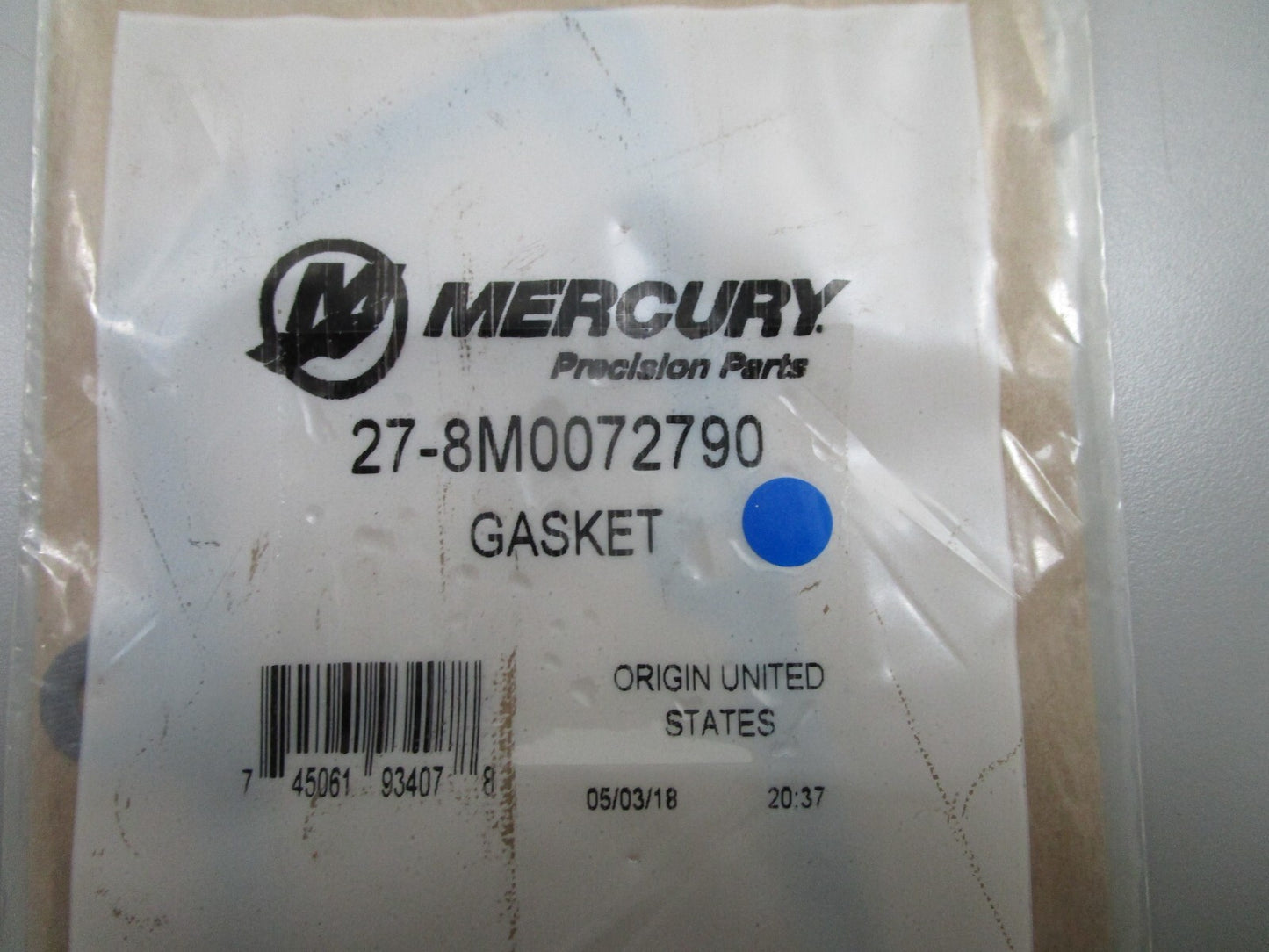 *NEW OEM* 0810 Mercury Quicksilver Gasket 27-8M0072790