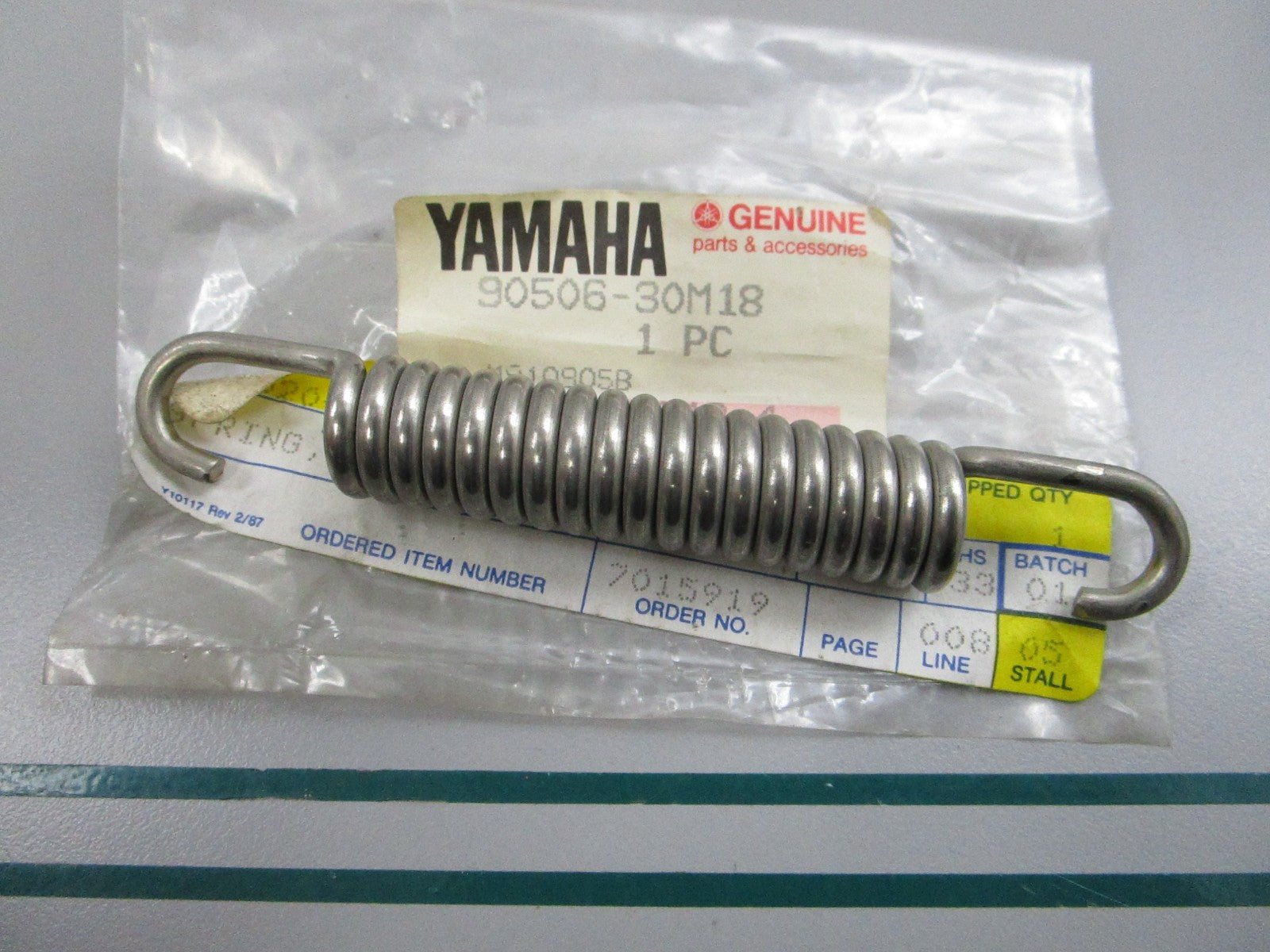 NEW OEM 90506-30M18 Yamaha Tension Spring 0810