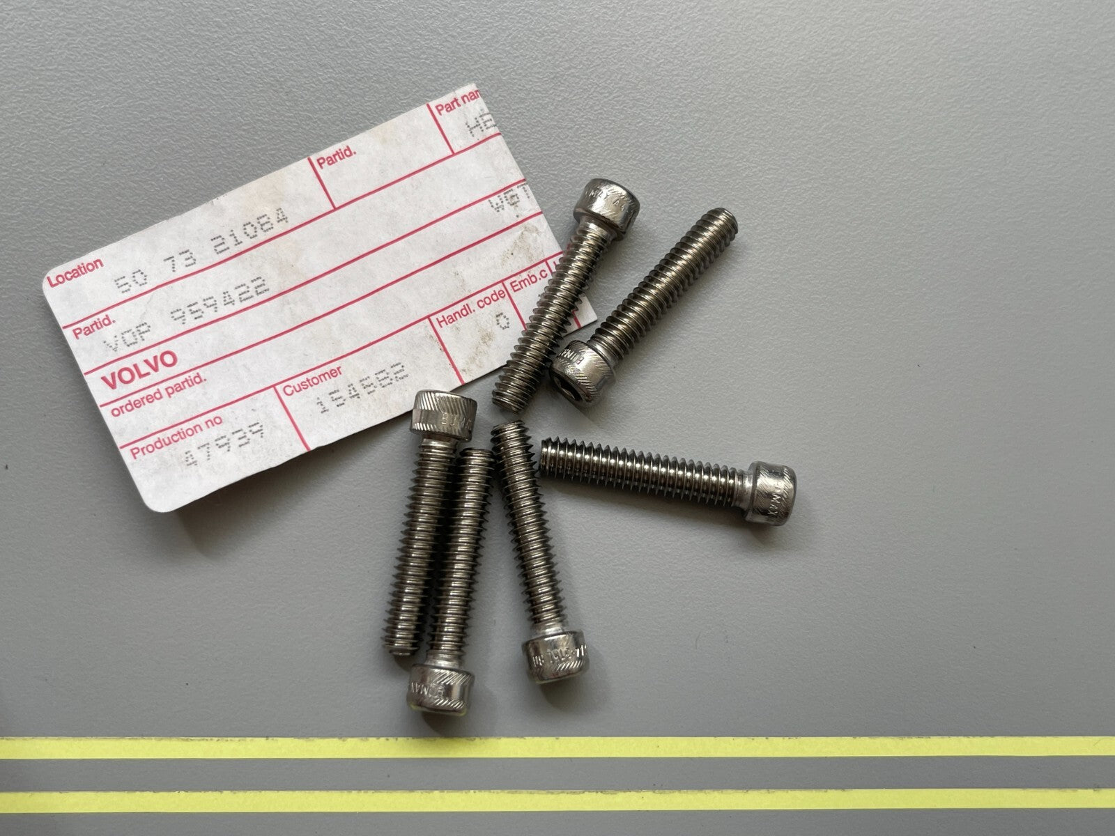 *NEW OEM* (LOT OF 6) 0810 Volvo Penta Screw 959422