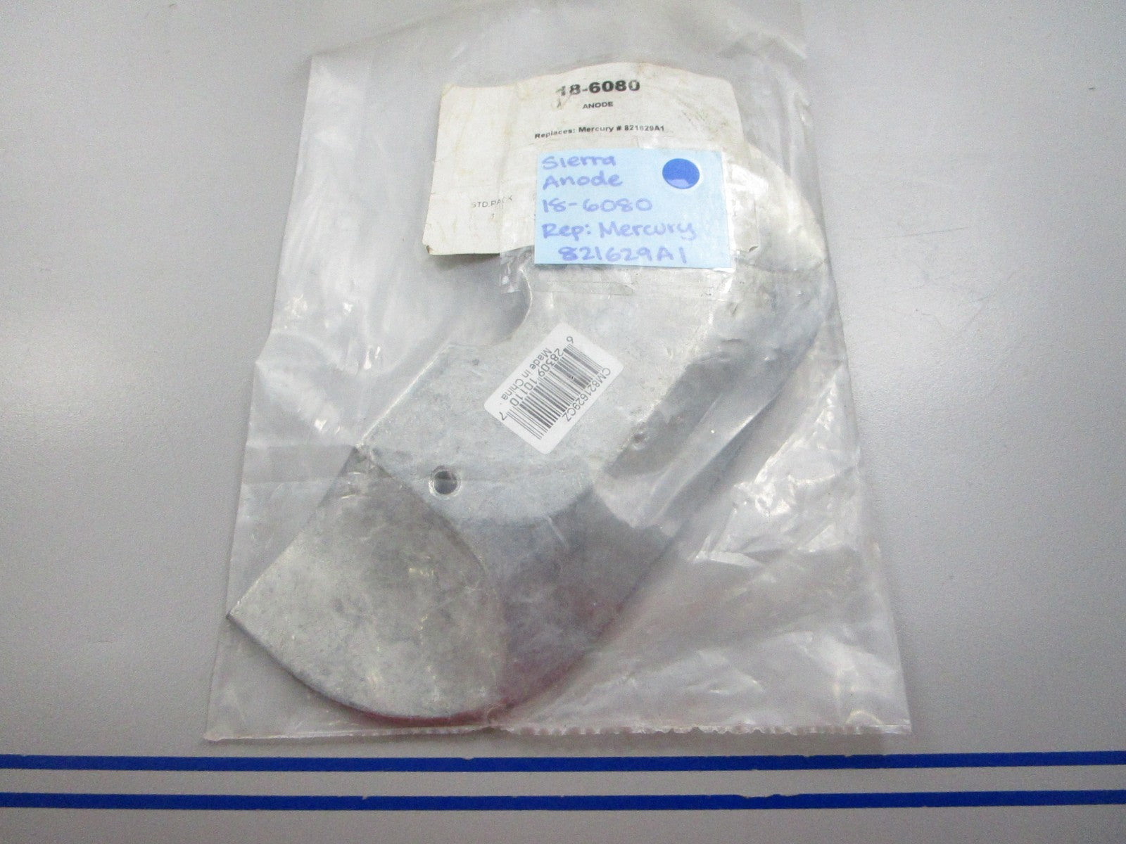 NEW 18-6080 Replaces: Mercury 821628A1 Sierra Anode 0810