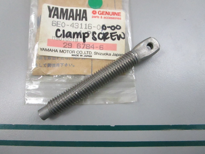 NEW OEM 6E0-43116-00-00 Yamaha Clamp Screw 0810