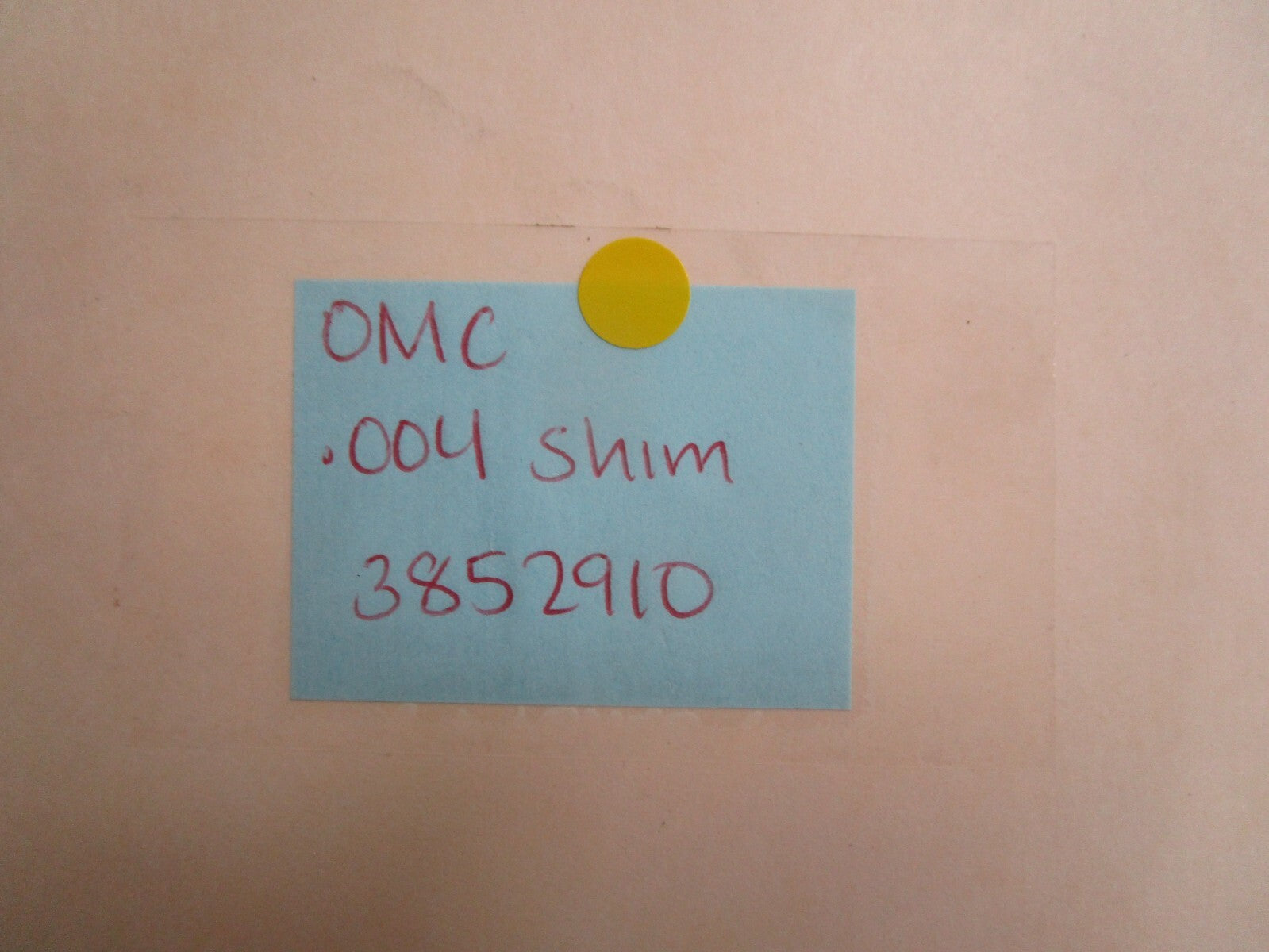 *NEW OEM* 0810 OMC Johnson Evinrude .004 Shim 3852910