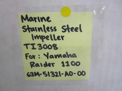 *NEW* 0820 Marine Stainless Steel Impeller TI3008 For Yamaha Raider 1100