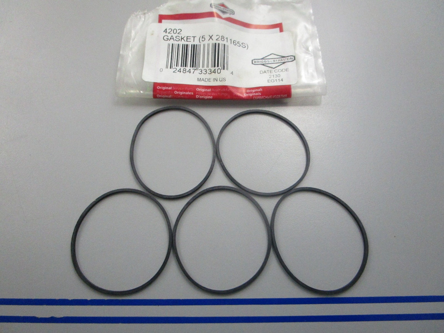 NEW OEM (LOT OF 5) 2811658 Briggs & Stratton Gasket 0810
